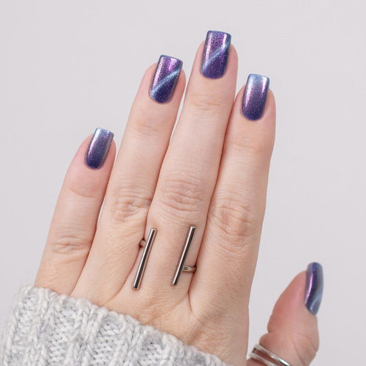 Nabyo- Layla Purple Jelly Silver Magnetic Nail Polish at I Love My Polish