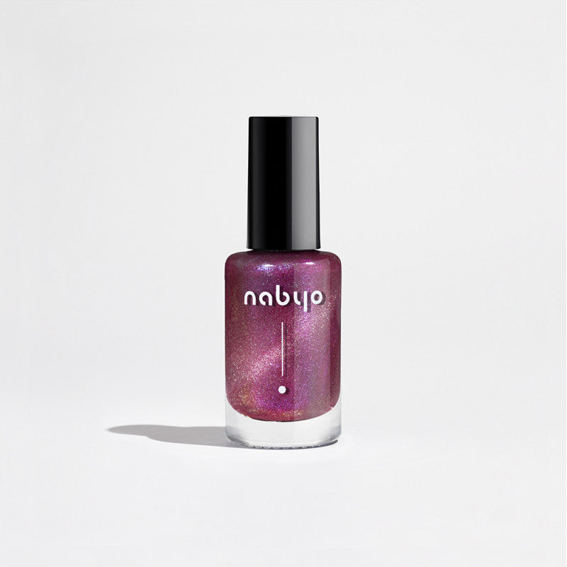 Nabyo Nail Polish- Charlotte A purple jelly nail polish with red-pink shimmer and silver magnetic Nail Polish 
I Love My Polish
