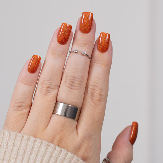 Nabyo Nail Polish- Charmander  Orange Holographic Nail Polish I Love My Polish