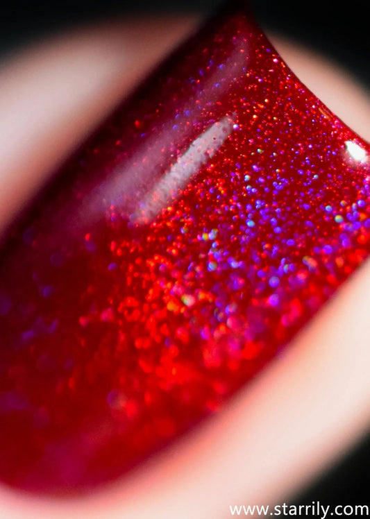 Starrily- Norepinephrine Red Jelly Holographic I Love My Polish