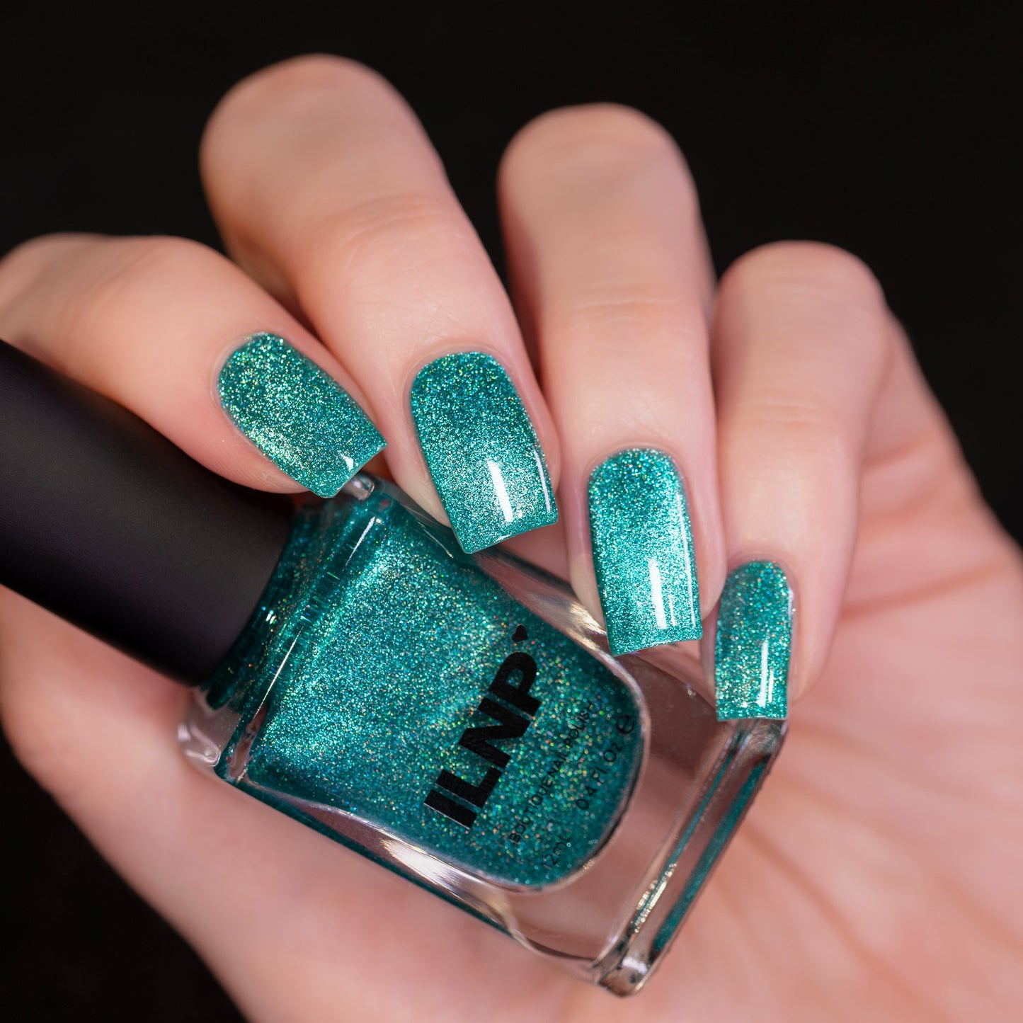 ILNP- Rock Candy Teal Green Holographic Glitter Nail Polish I Love My Polish