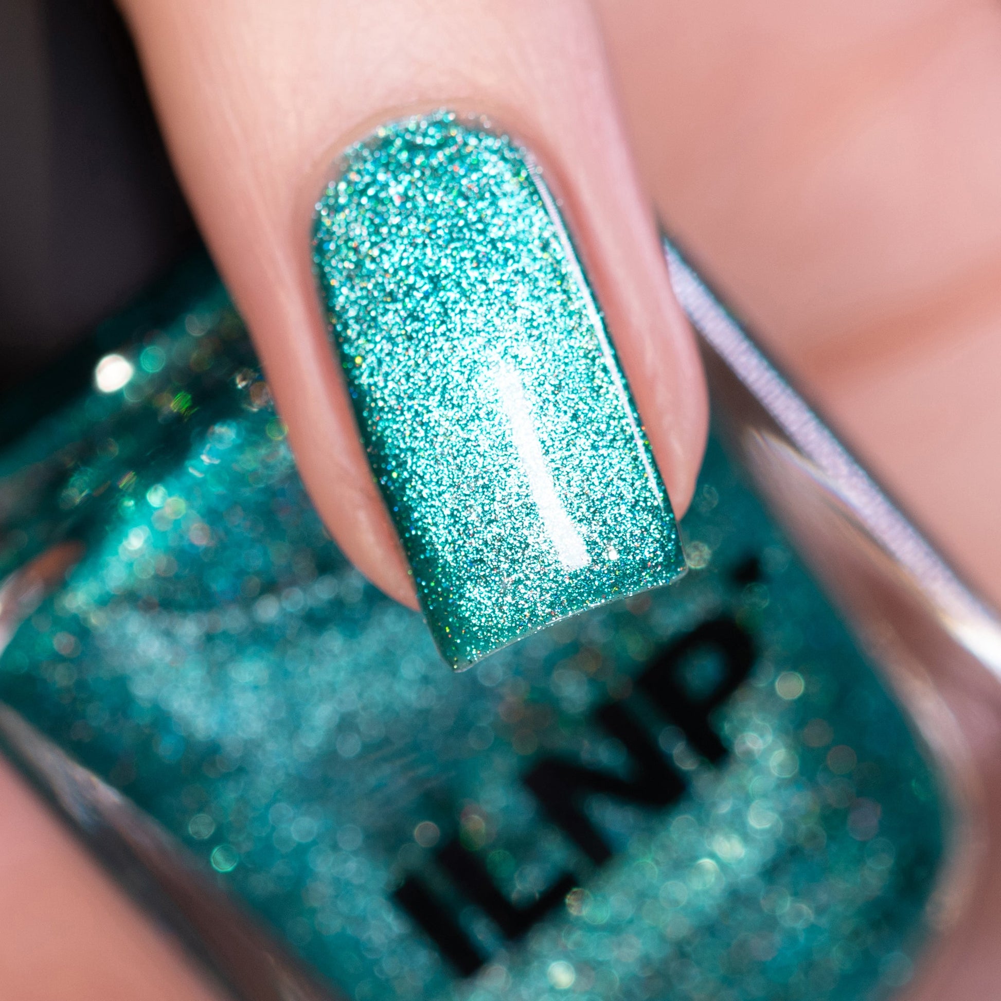 ILNP- Rock Candy Teal Green Holographic Glitter Nail Polish I Love My Polish