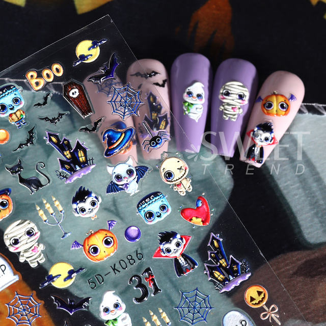 Halloween Themed 5D Nail Art Sticker