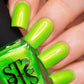 Scriptor- Will-O-the-Wisp Neon Green Nail Polish With Golden Glitter I Love My Polish