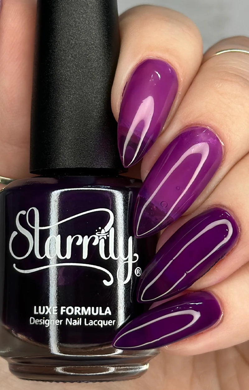 Starrily- Crown Jelly Solid Purple Jelly Nail Polish I Love My Polish