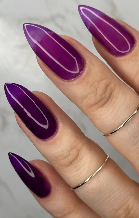 Starrily- Crown Jelly Solid Purple Jelly Nail Polish I Love My Polish