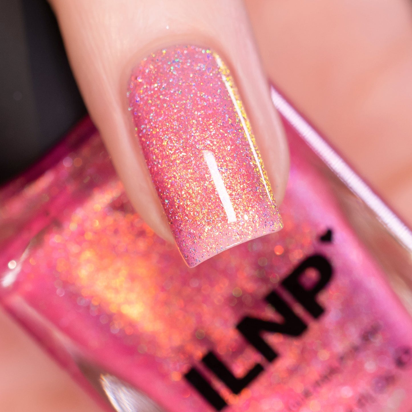 ILNP- Sweet Tooth Pink Jelly Holographic Nail Polish I Love My Polish