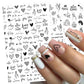 Love , Heart and Letters Nail Sticker for Valentine's Day