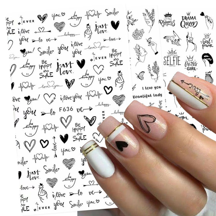 Love , Heart and Letters Nail Sticker for Valentine's Day