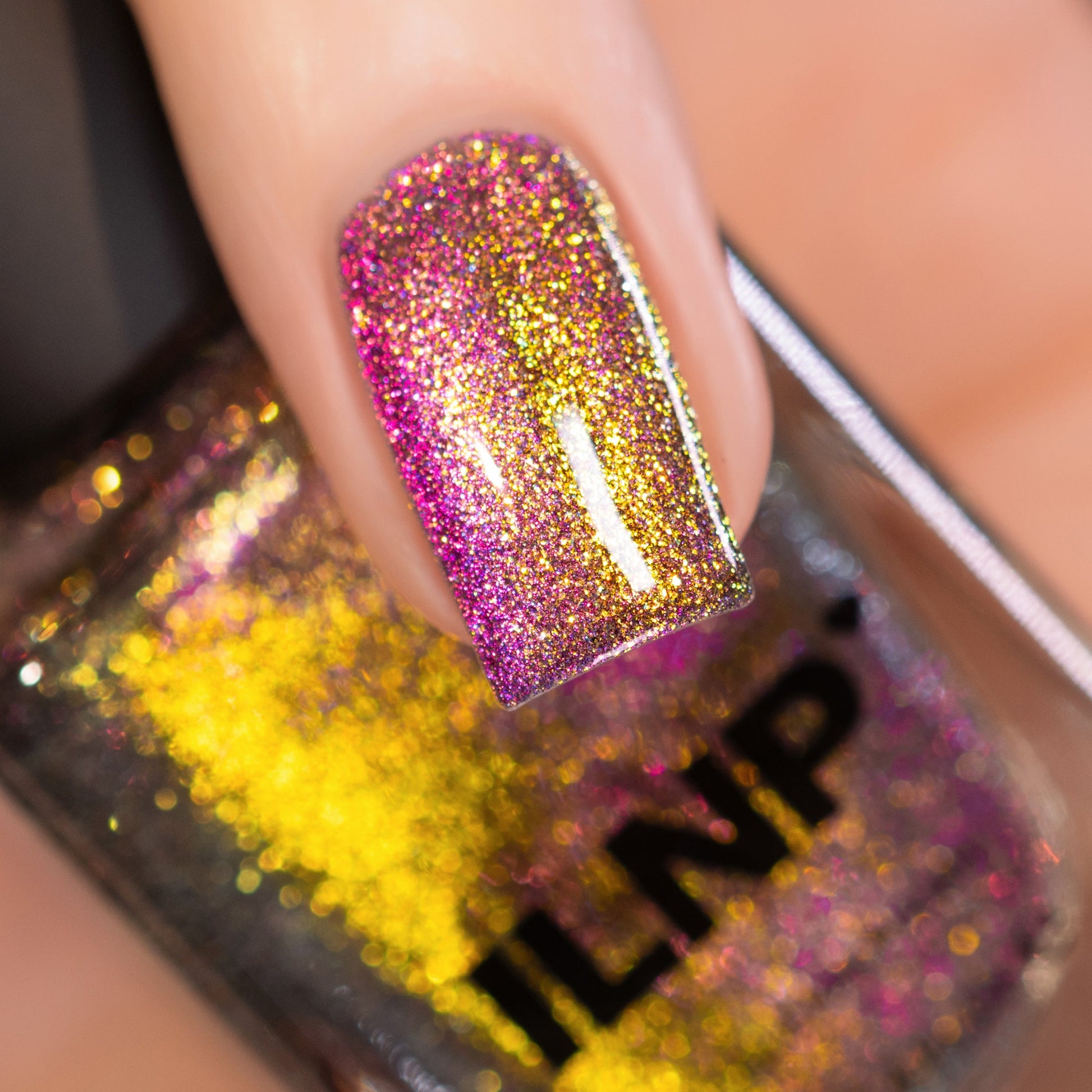 ILNP- Unraveled - Gold to Magenta Magnetic Shimmer Nail Polish I Love My Polish