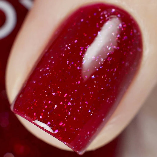 ZOYA- Blaze Mulberry Red Holographic Glitter Nail Polish 