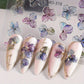 5D Embossed Purple Flower Nail Art Stickers I Love My Polish