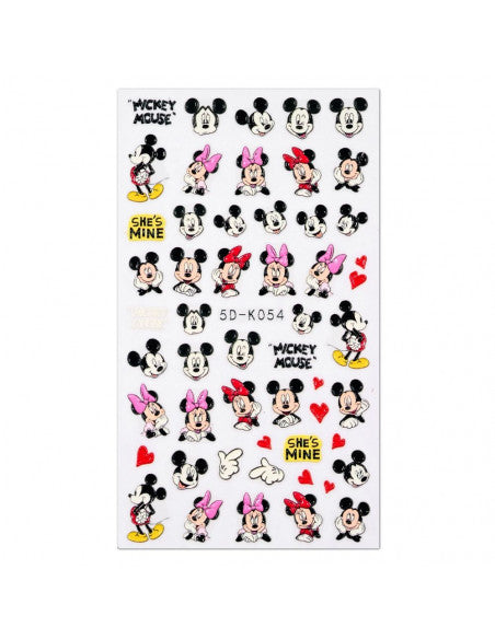 Mickey Mouse 5D Nail Stickers I Love My Polish