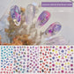 Blue and Purple Holographic Flower Nail Stickers