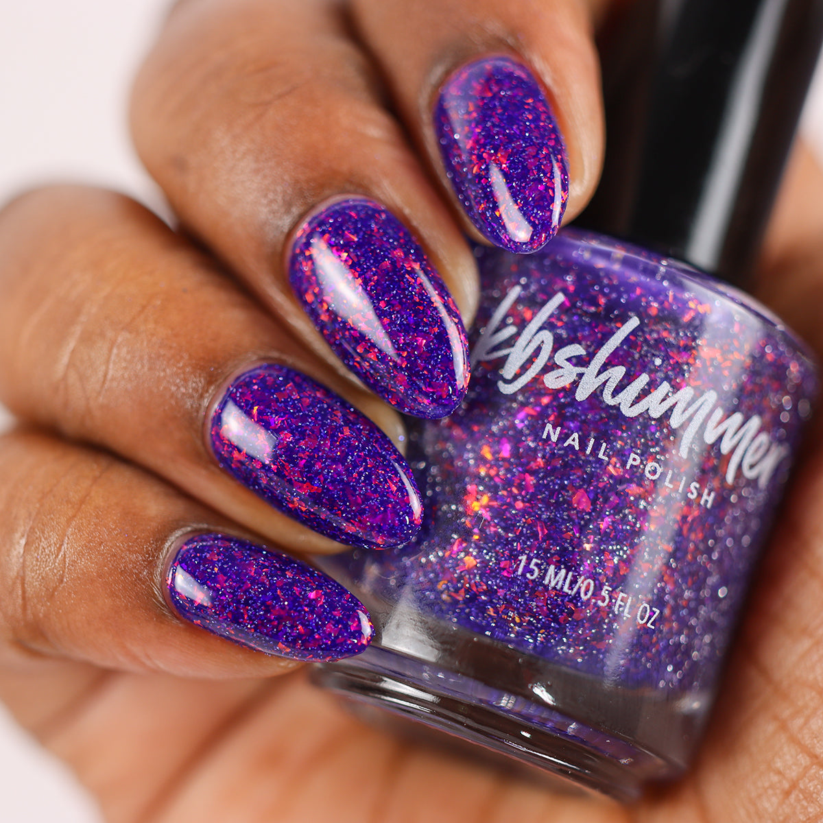 KBShimmer- Gummy A Break Blue Pink Metallic Flakies Nail Polish