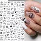 Love , Heart and Letters Nail Sticker for Valentine's Day