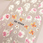 White Spring Flowers 5D Nail Art Sticker