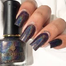 Born Pretty Black Holographic Nail Polish I Love My Polish