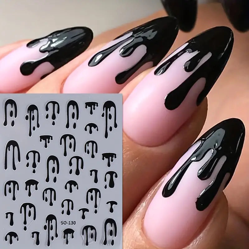 Cartoon Dripping Pattern Nail Art Stickers (Copy) I Love My Polish