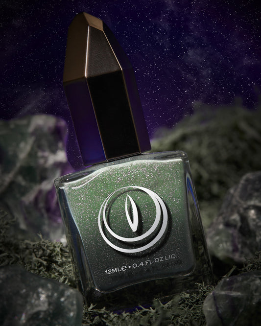 Mooncat- Sagebrush Green Black Thermal Holographic Glitter Nail Polish I Love My Polish