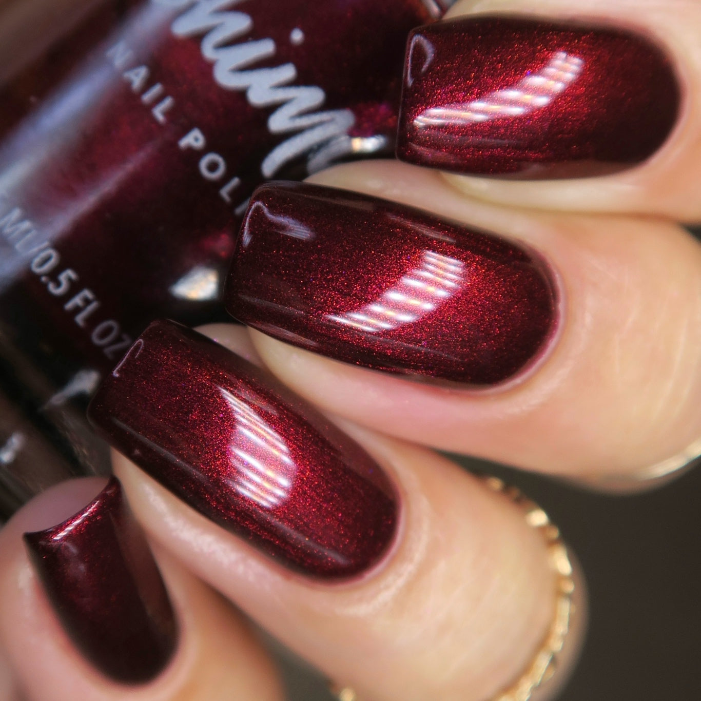 KBShimmer- Mull It Over Nail Polish Red Glitter Nail Polish 