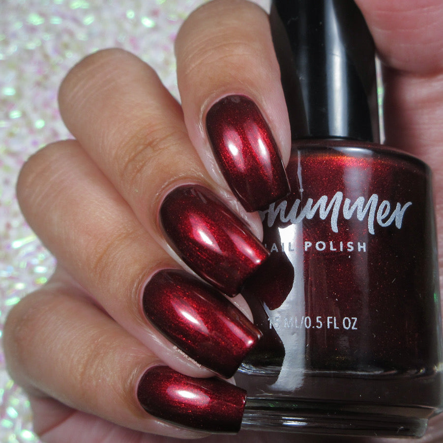 KBShimmer- Mull It Over Nail Polish Red Glitter Nail Polish 