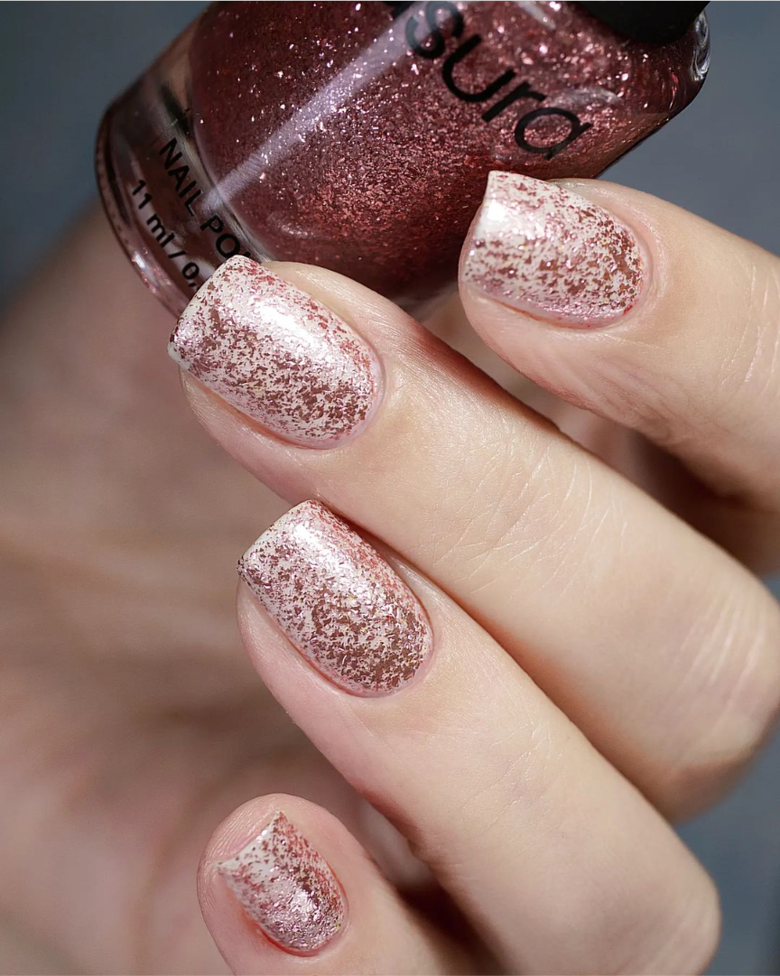 DeBelle Gel Nail Polish - Pandora | Blush Rose Gold Glitter Nail Polish –  DeBelle Cosmetix Online Store