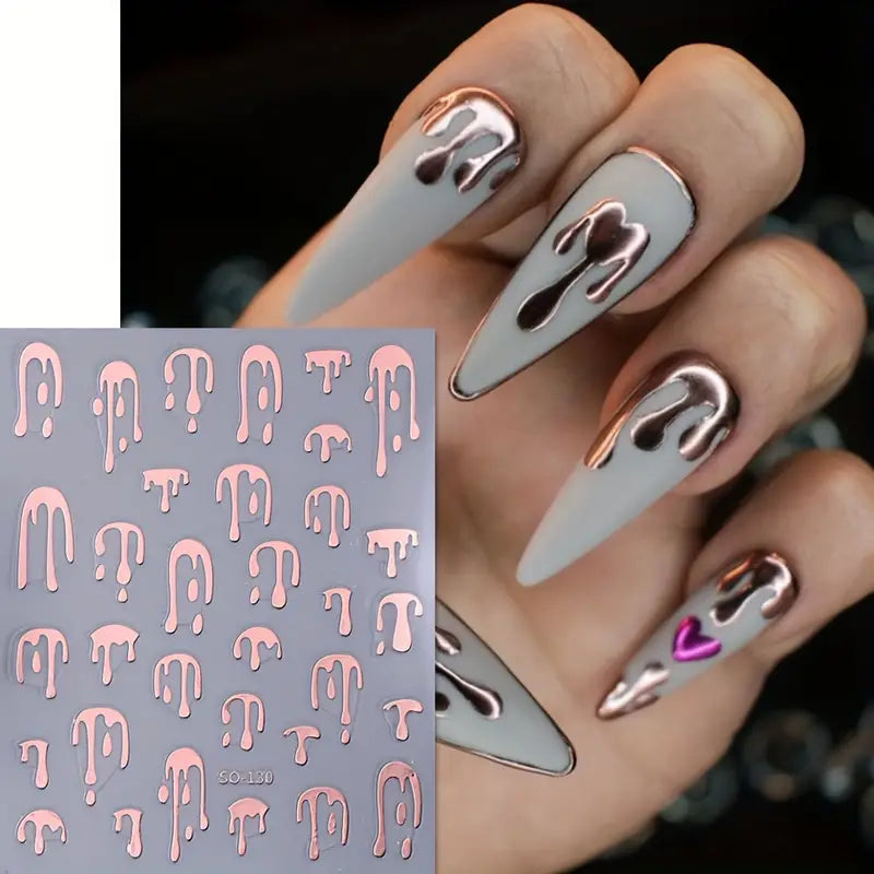 Cartoon Dripping Pattern Nail Art Stickers (Copy) I Love My Polish