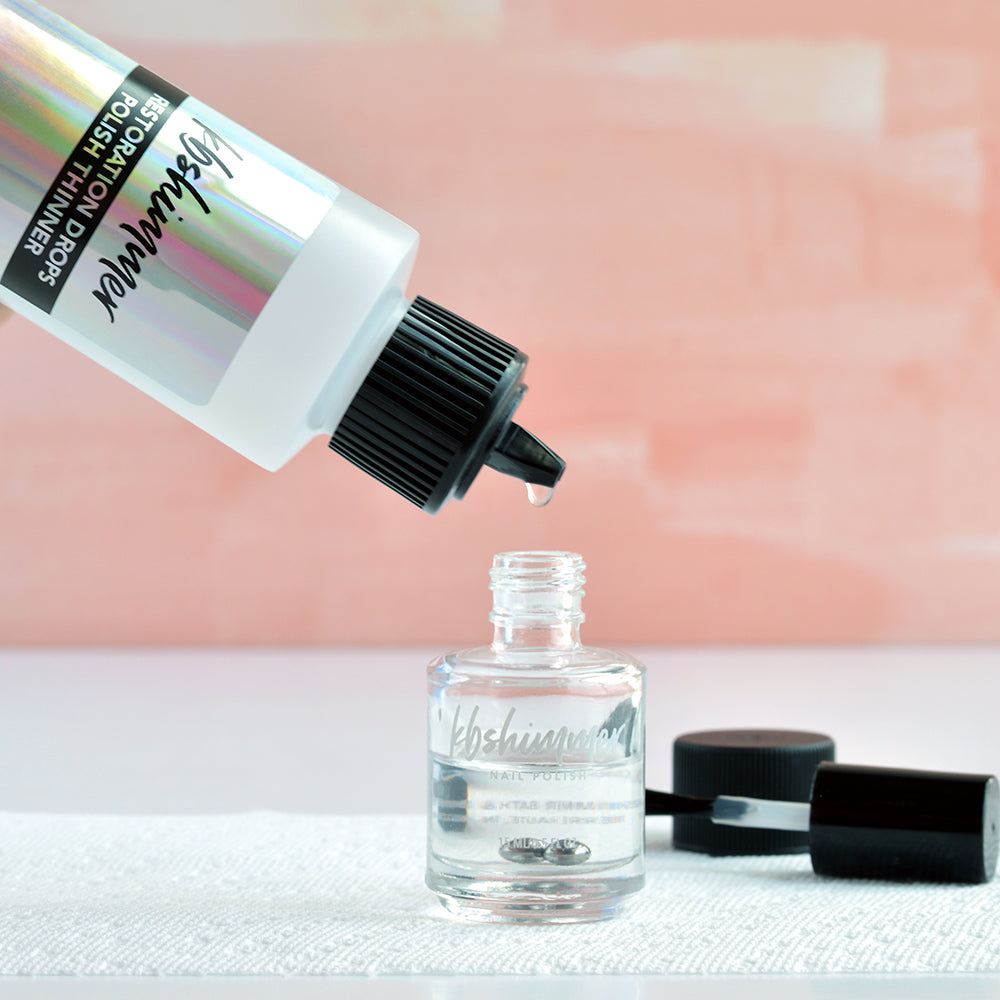 KBShimmer Restoration Drops Polish Thinner 4 oz I Love My Polish