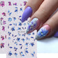 Half Petal Flowers 5D Nail Sticker Sheet