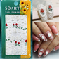 White and Red Roses 5D Nail Sticker