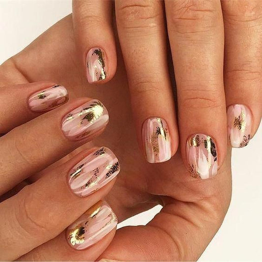 Nail Foil Transfer, DANNEASY 30 Roll Marble Nail Foils Starry Sky Nail  Transfer Stickers Holographic Nail Art Foil Iridescent Nail Design Stickers