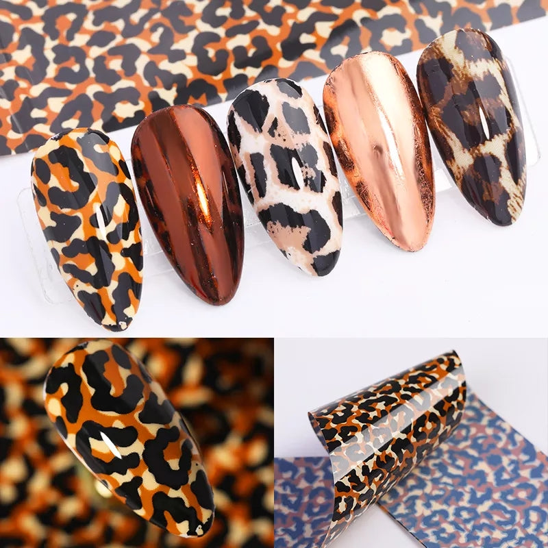 Leopard Lace Iridescent Nail Foils (10 pcs) I Love My Polish