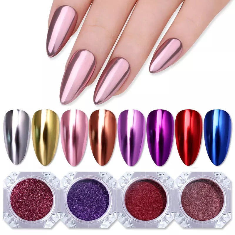 Buy Yinikiz Nail Art Chrome Powder Nail Gel Glitter Manicure (Rose Gold, 10  gram) Online at Low Prices in India - Amazon.in