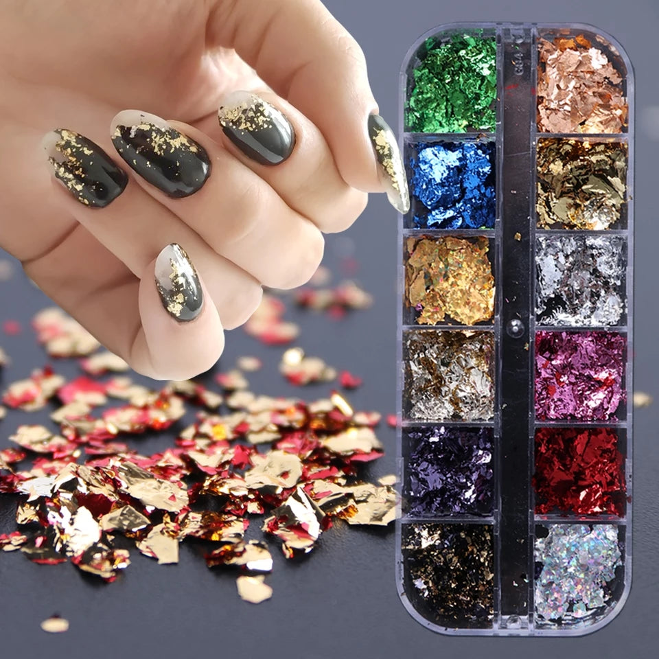 Multi Coloured Foil Flakes – All Things Nails