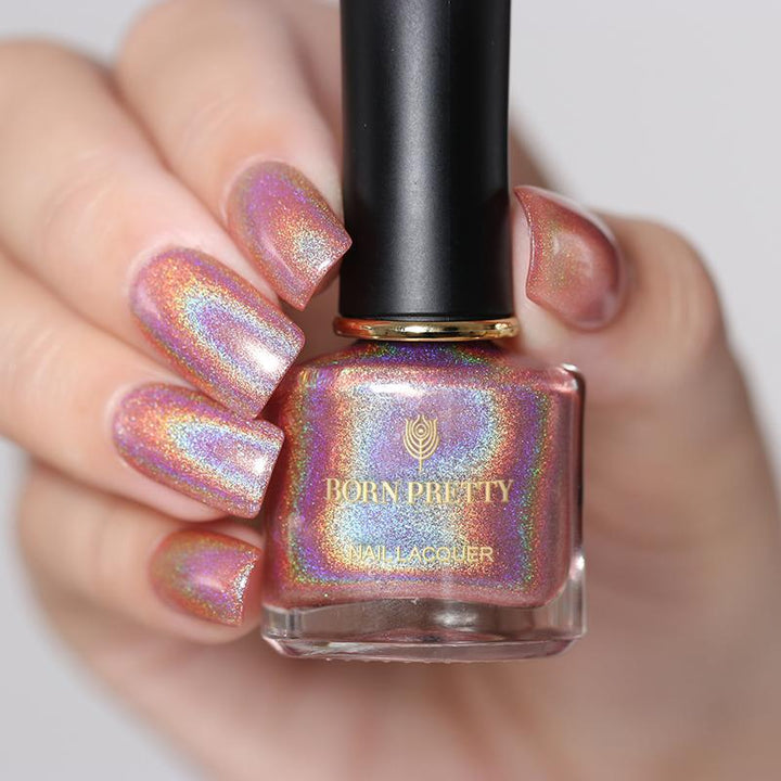 Born Pretty Pink Holographic Nail Polish- Heart Of Love (FH 04) I Love My Polish