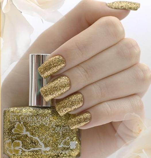Nude & Gold Glitter French Manicure – Rachel Bernstein