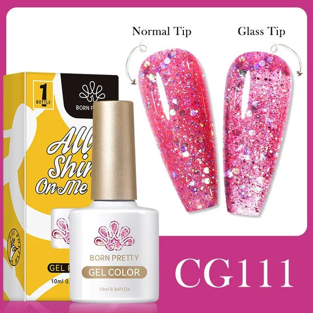 Born Pretty Gel Nail Polish Glitter Series- CG111 I Love My Polish