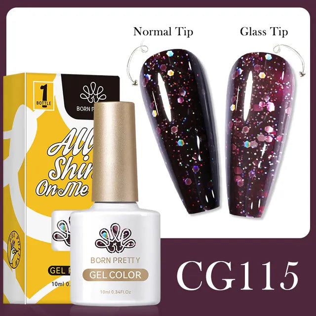Born Pretty Gel Nail Polish Glitter Series- CG115 I Love My Polish