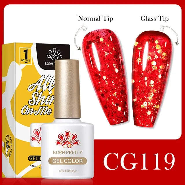 Born Pretty Gel Nail Polish Glitter Series- CG119 I Love My Polish