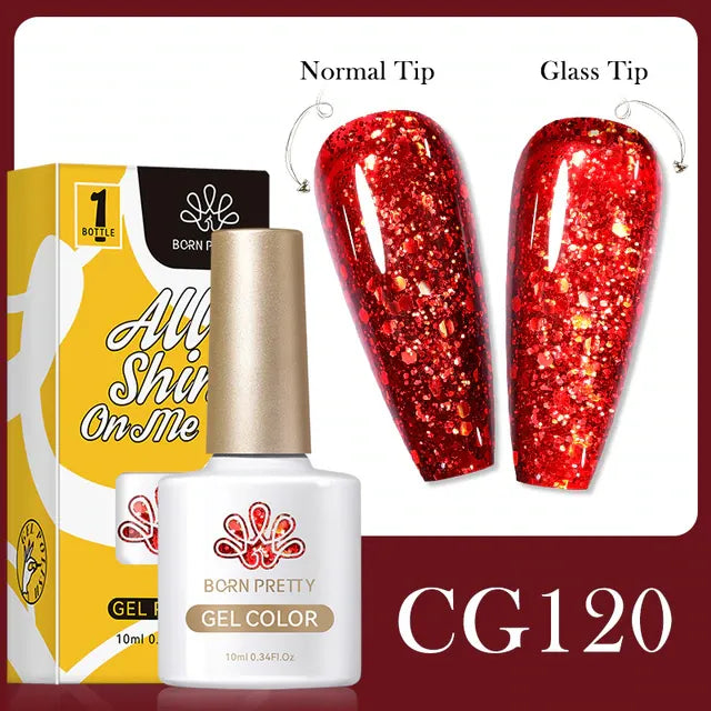 Born Pretty Gel Nail Polish Glitter Series- CG120 I Love My Polish