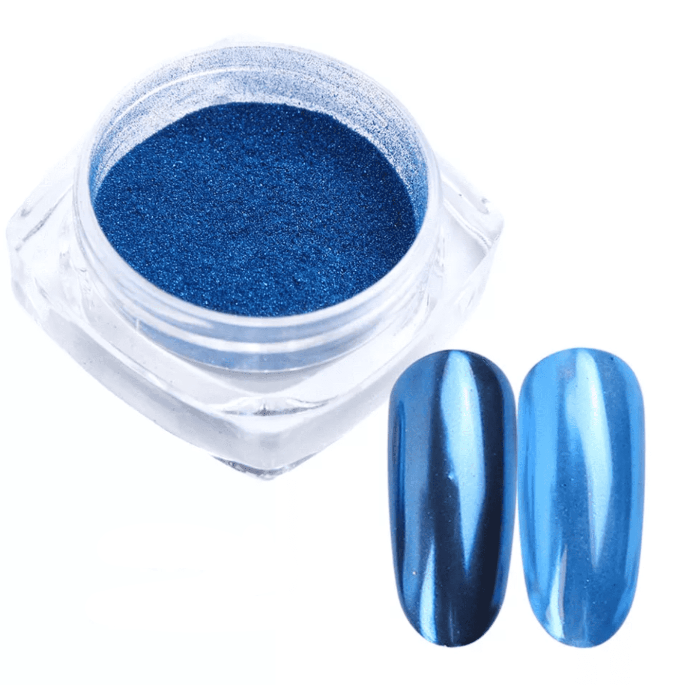 Blue Metallic Nail Powder I Love My Polish