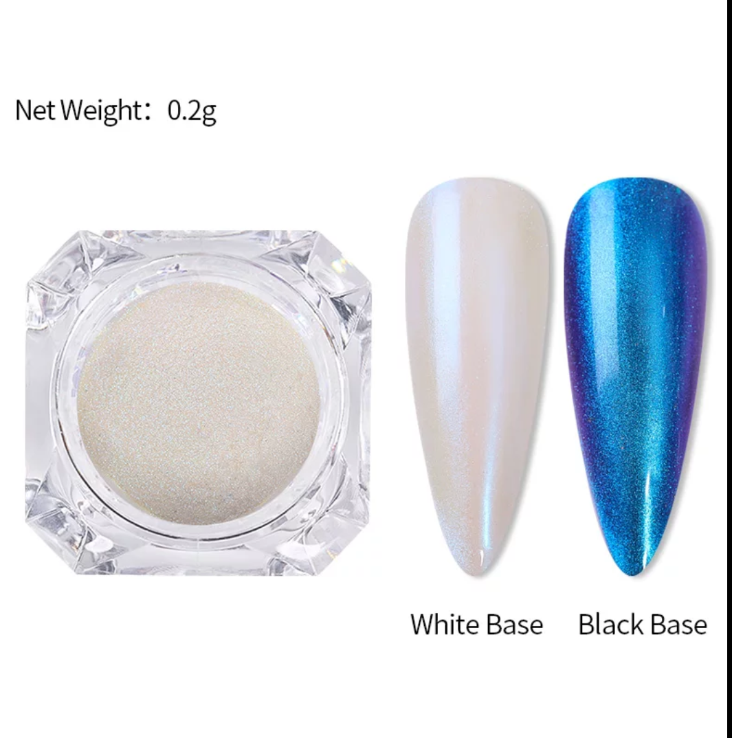 Born Pretty Blue Mermaid Nail Powder I Love My Polish