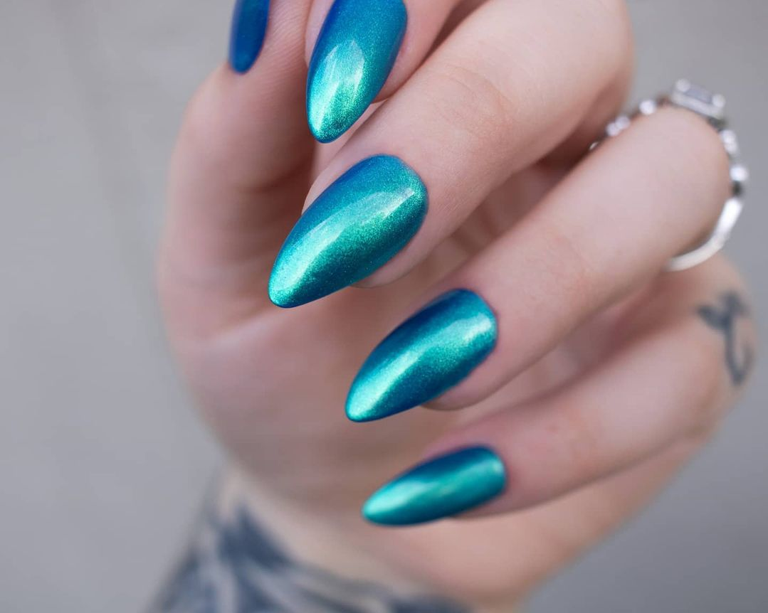 Born Pretty Blue Mermaid Nail Powder I Love My Polish