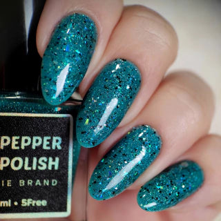 Pepper Polish Forgive Willingly Blue Black Flakies Nail Polish I Love My Polish