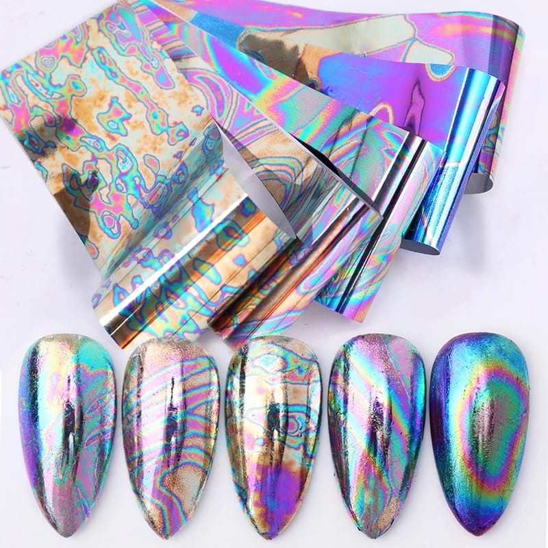 Rainbow Nail Foil Set of 10 (Without Box) I Love My Polish