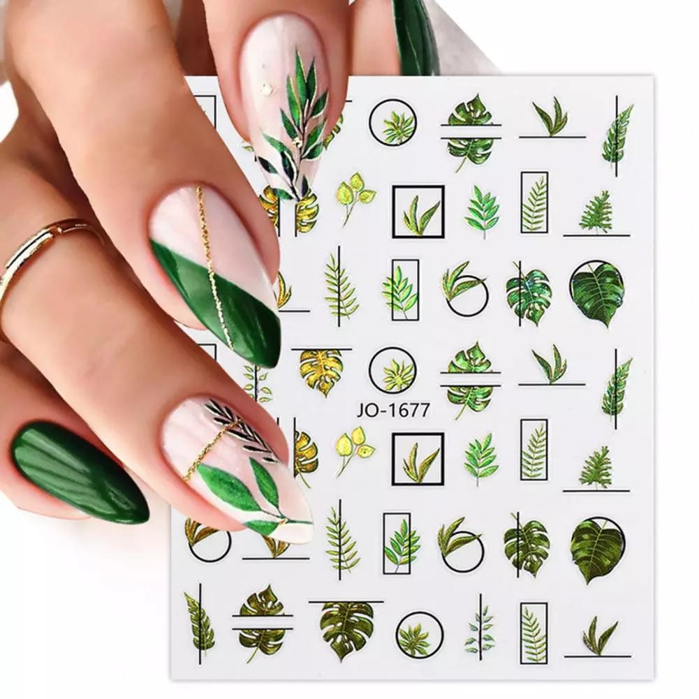 Leaf and Floral Nail Sticker Sheet I Love My Polish