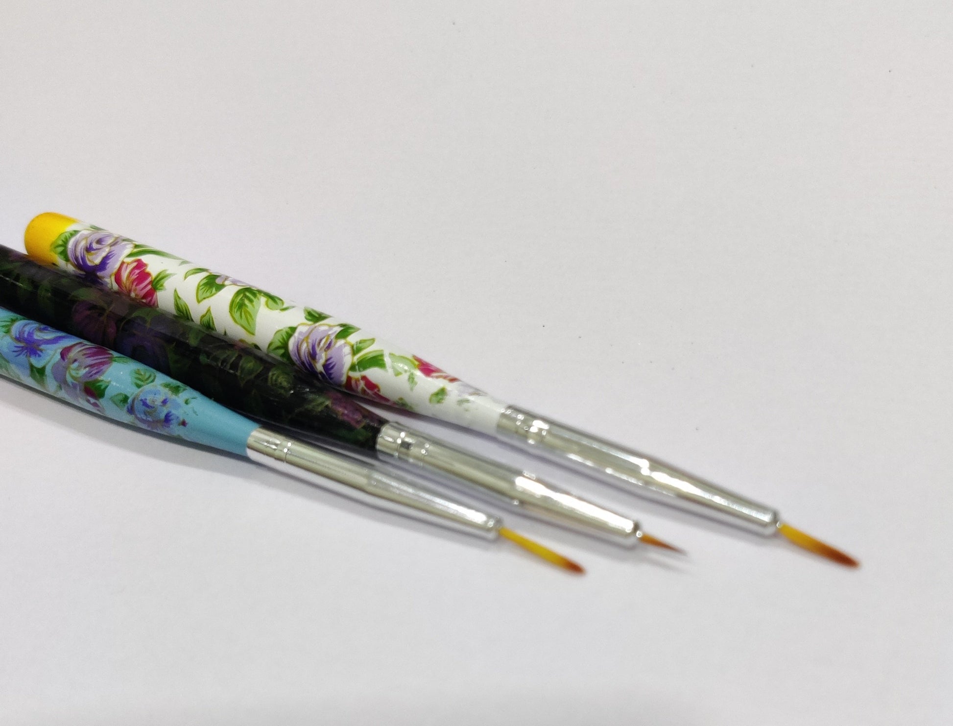 Set of 3 Floral Detailing Nail Art Brushes Krupali
