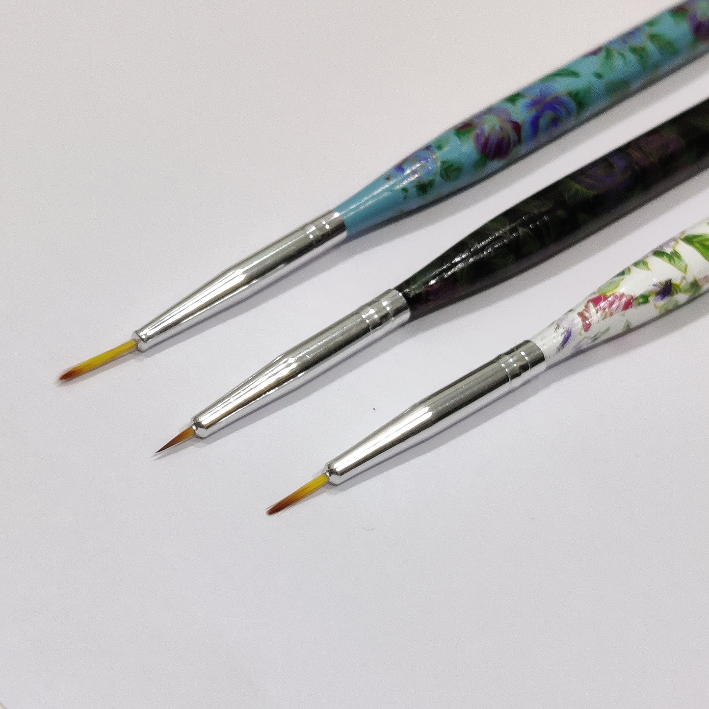 Set of 3 Floral Detailing Nail Art Brushes Krupali