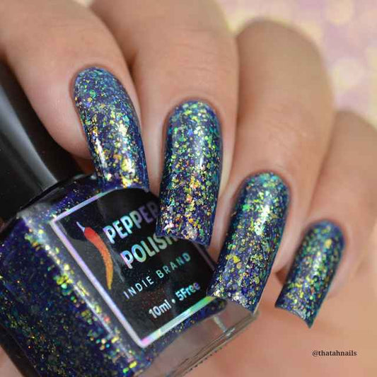 Pepper Polish Noite de São João Blue Green Flakies Nail Polish I Love My Polish